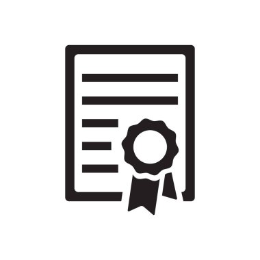 Sertifika simge beyaz arka plan üzerinde izole kavramı