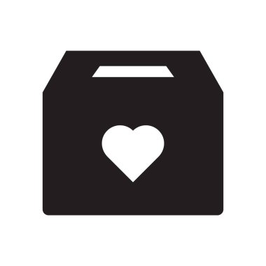 Bağış simgesi beyaz arka plan üzerinde izole kavramı