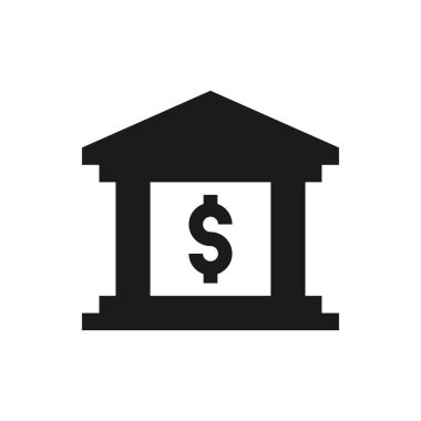 Bankacılık simgesi beyaz arka plan üzerinde izole kavramı