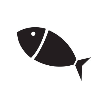 Balık simgesi beyaz arka plan üzerinde izole kavramı