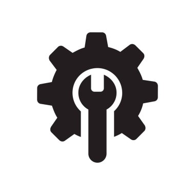 Ayarları aracı simgesi beyaz arka plan üzerinde izole kavramı