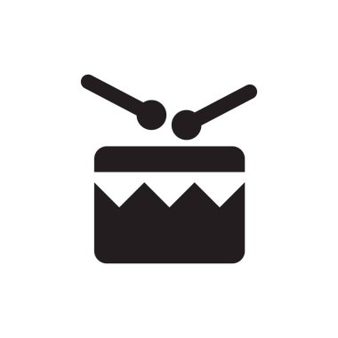 Davul simgesi beyaz arka plan üzerinde izole kavramı