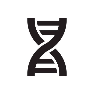 DNA simgesi beyaz arka plan üzerinde izole kavramı