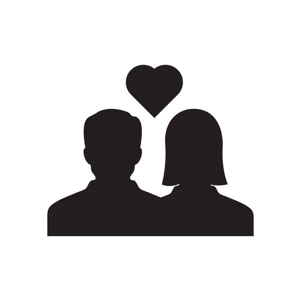 Couple Icon Консепт Ізольовано Білому Тлі — стокове фото