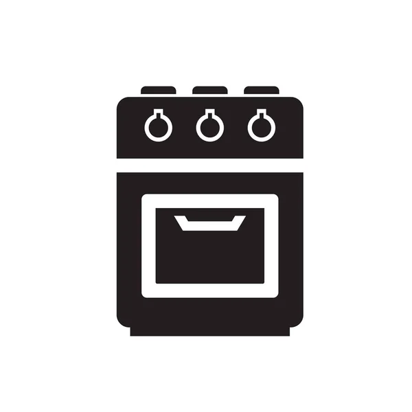 Oven Icon Concepto Aislado Sobre Fondo Blanco — Foto de Stock