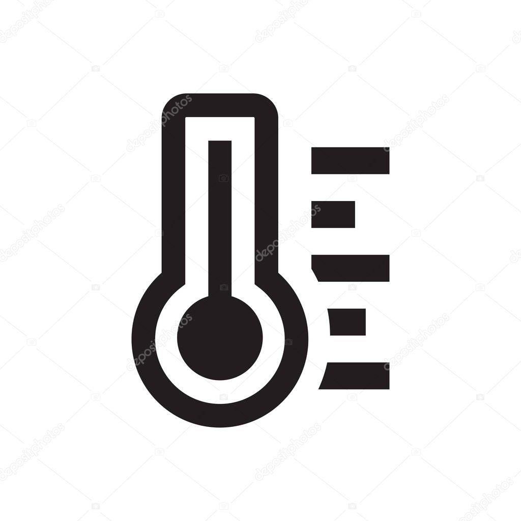 THERMOMETER ICON CONCEPT isolated on white background