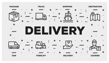 Teslimat satır Icon Set