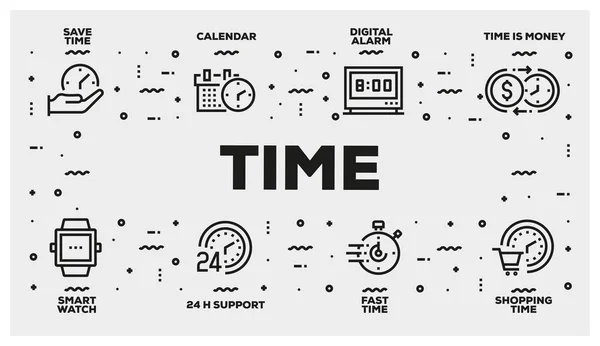 Time Line Icon Set — Stock Photo, Image