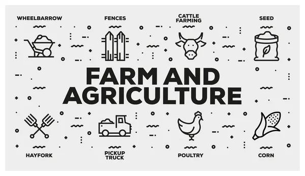 Linha Farm Agricultura — Fotografia de Stock