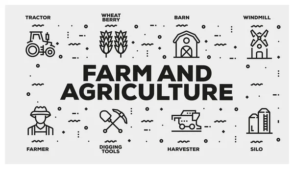 Linha Farm Agricultura — Fotografia de Stock