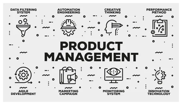 PRODUCT MANAGEMENT LINE ICON SET