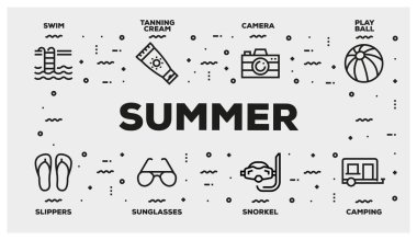 Yaz satırı simgesi seti