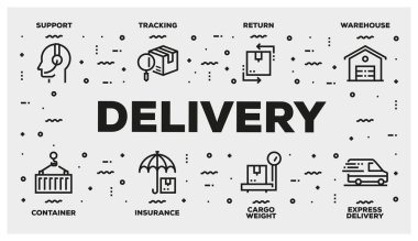 Teslimat satır Icon Set