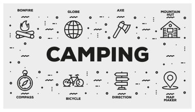 kamp satır Icon set