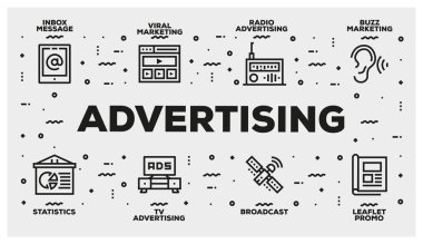 Reklam satır Icon Set