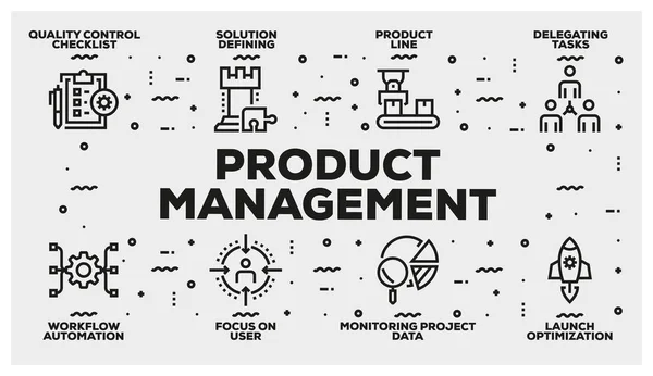 Symbolset Für Produktmanagement — Stockfoto