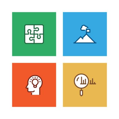 İş planı satırı Icon Set