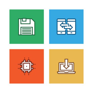bulut hesaplama satırı Icon set