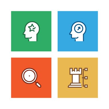 İnsan kaynakları Icon set hattı
