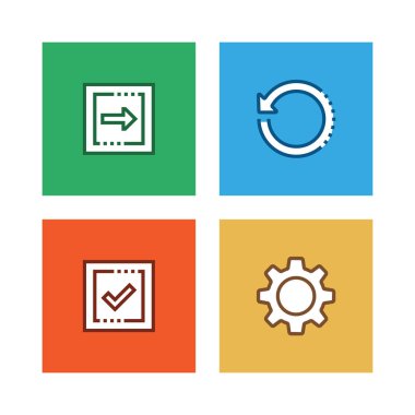 Temel arabirimi satır Icon Set