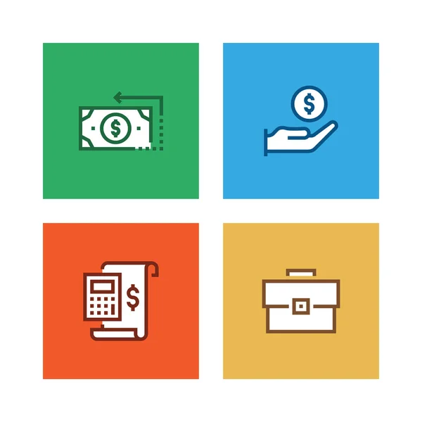 Anlagezeile Icon Set Illustration — Stockfoto