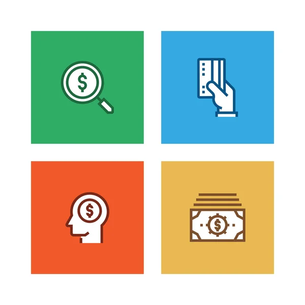 Ligne Financement Icon Set Illustration — Photo