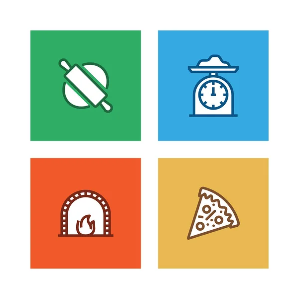 Bäckerei Linie Icon Set Illustration — Stockfoto