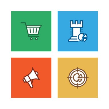 Hedef kitleye satır Icon Set