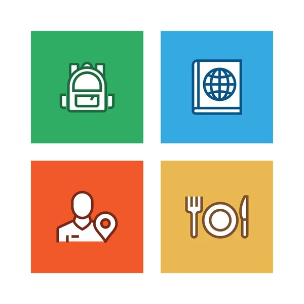 Travel Line Icon Set — Stock Photo, Image