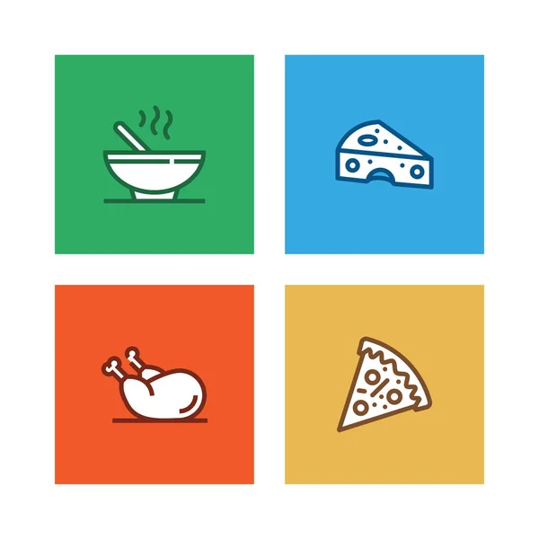 Essen Und Trinken Linie Icon Set — Stockfoto