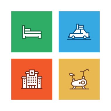 Otel çizgi Icon set