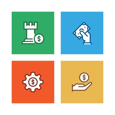 Finans satır Icon Set