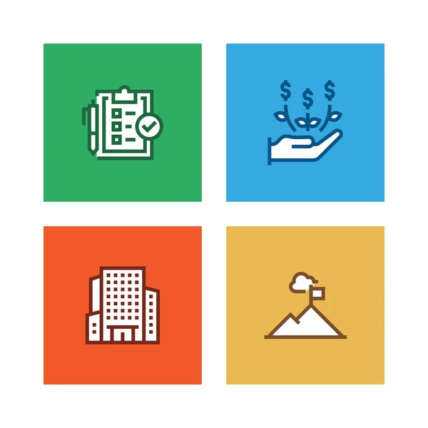 Corporate Business Line Icon Set — Stockfoto