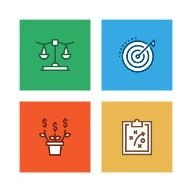 Pazarlama satır Icon Set