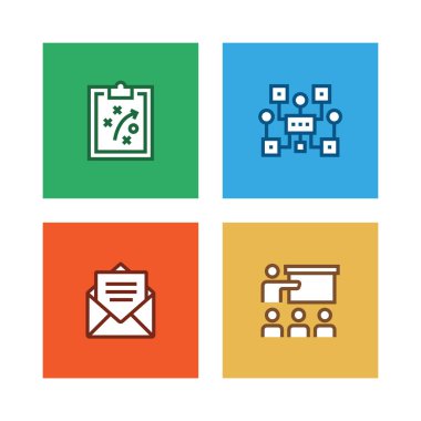 İş akışı ve iş hattı Icon Set