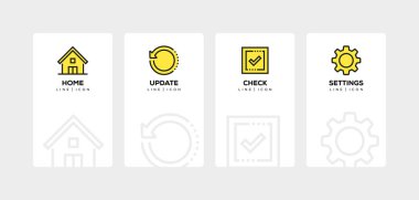 Temel arabirimi satır Icon Set