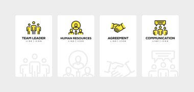 iş adamları Icon set hattı