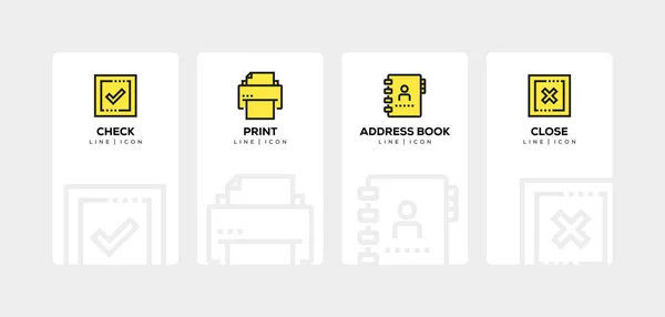 BASIC ICONS LINE ICON SET — Stock Photo, Image