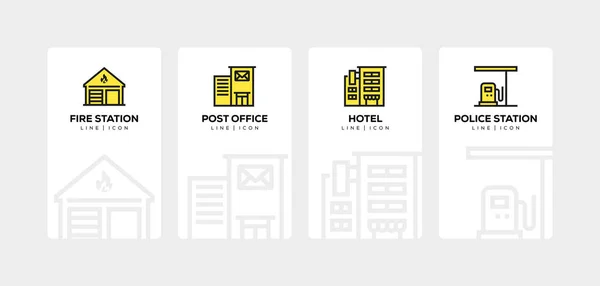 LIGNE DE CONSTRUCTION ICON SET — Photo