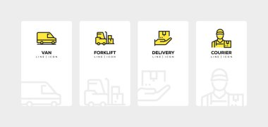 Teslimat satır Icon Set