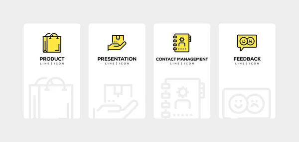 CUSTOMER RELATIONSHIP LINE ICON SET — Stock Photo, Image