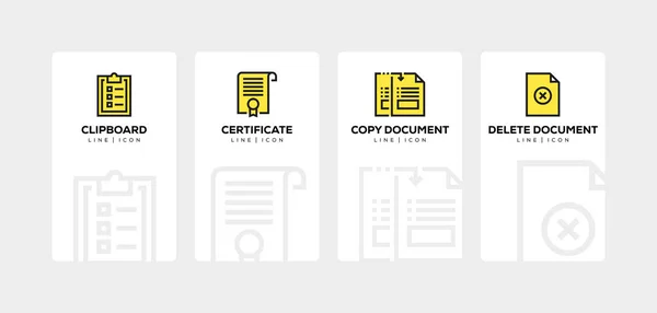 LINEA DI DOCUMENTO SET ICONICO — Foto Stock