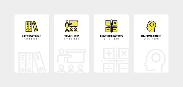 EDUCATION LINE ICON SET — Stock Photo, Image