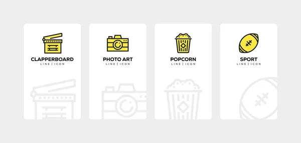 ENTARTAINMENT LINE ICON SET — Stock Photo, Image