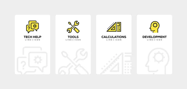 Engineering lijn Icon Set — Stockfoto