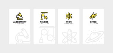 Bilim çizgi Icon Set