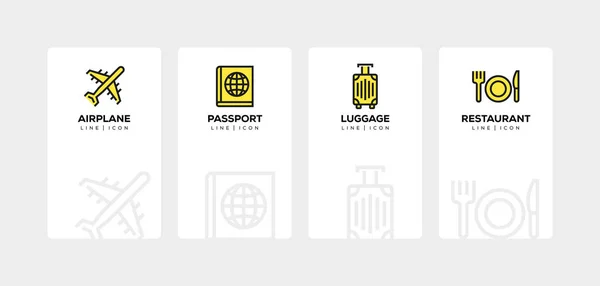 HOTEL LINE ICON SET — Stock Photo, Image