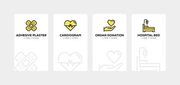 LINIE MEDICALĂ ICON SET — Fotografie, imagine de stoc