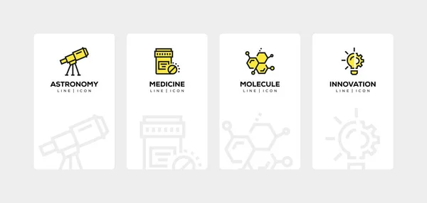 Science lijn Icon Set — Stockfoto