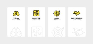 Başarı çizgi Icon Set